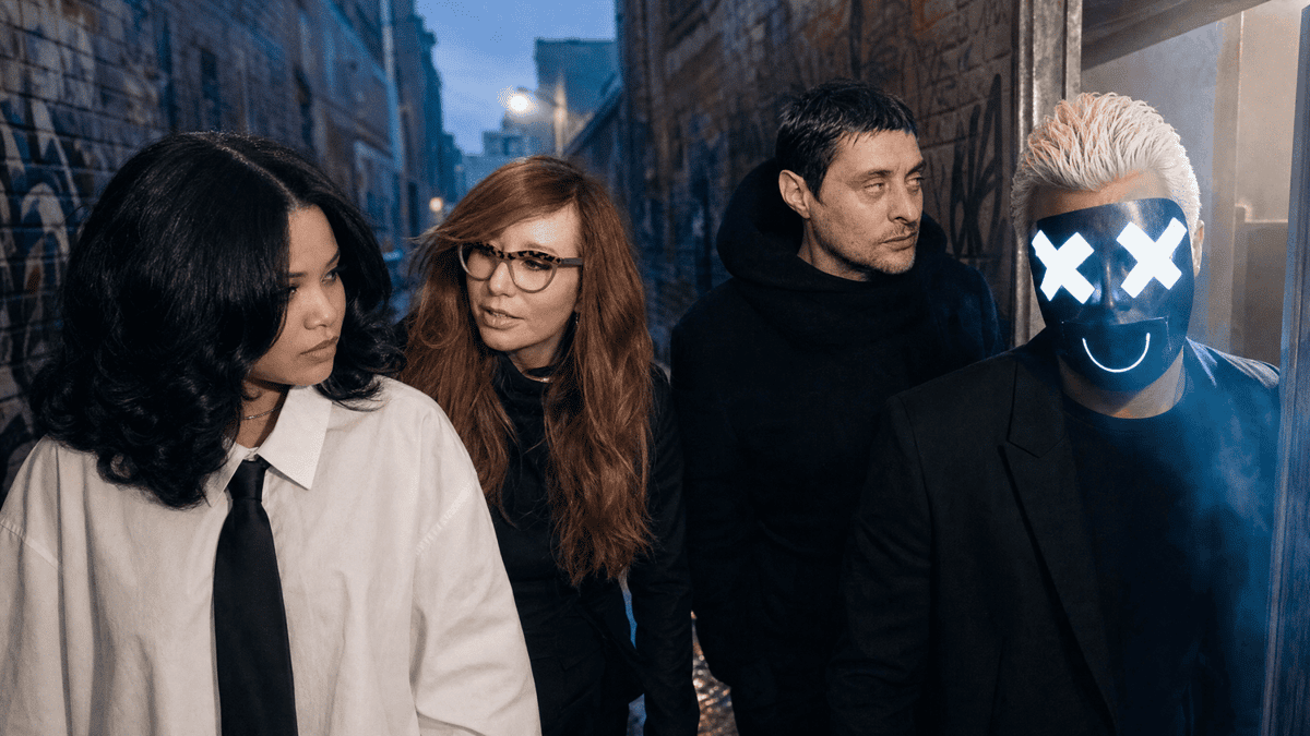 Group portrait of this week's top artists: Lonely Robot, New Order, Haken, Baby Rose, Tori Amos, Grandaddy
