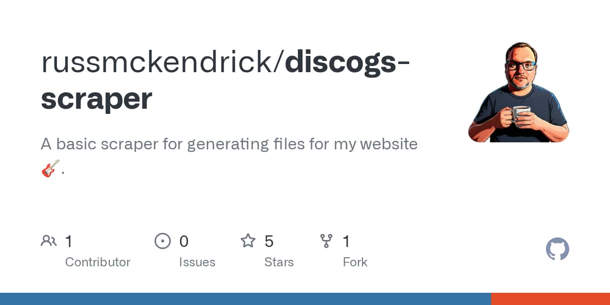 A basic scraper for generating files for my website 🎸. - russmckendrick/discogs-scraper