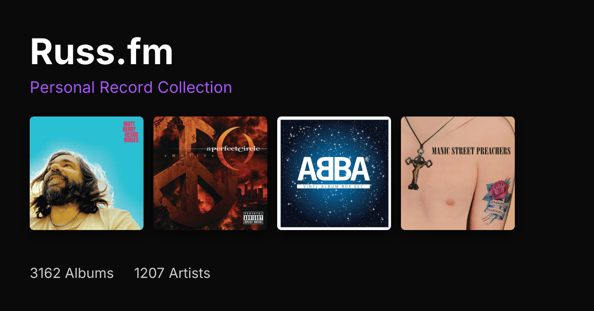 Russ.fm - Personal Record Collection